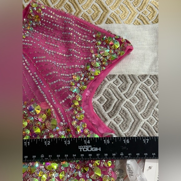 (W0) NWT Tiffany Designs Pink Evening Gown, size 8, Style #16126 - Picture 14 of 16